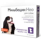 зоомагазин-фото-Мильбецин НЕО д/щенков и собак 0,5-10кг  2таб